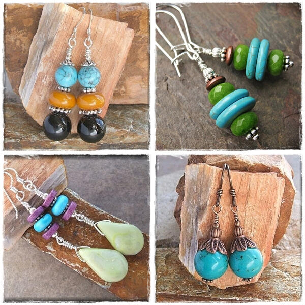 Handcrafted Gemstone Earrings By Kachina Designs Jewelry Artisan Crafted Gemstone Earrings By Kachina Designs Jewelry