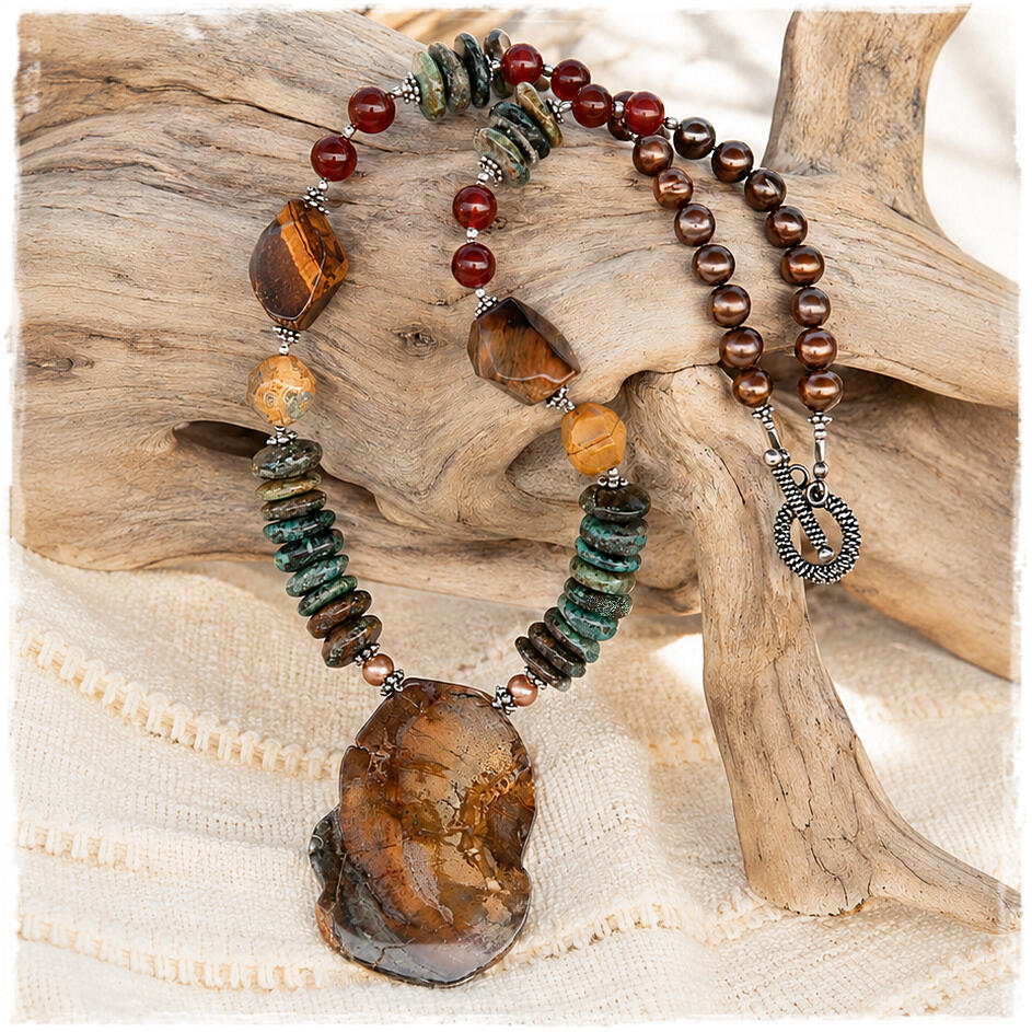 Gemstone And Turquoise Necklace By Kachina Designs Jewelry Gemstone And Turquoise Necklace By Kachina Designs